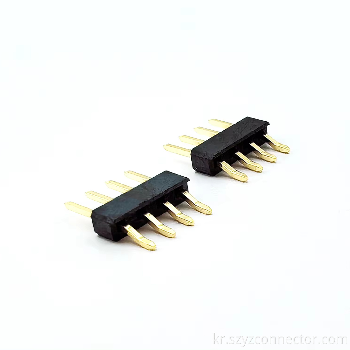 2.54mm Pitch Pin header Connector Single Row Right Angle SMT SQ0.64mm H2.5mm 1*4P